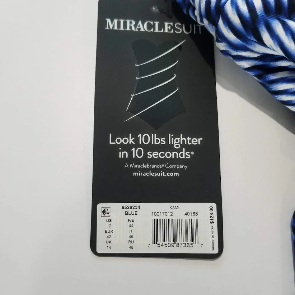 Miraclesuit Hypnotique Kami Tankini Swim Top Size 12